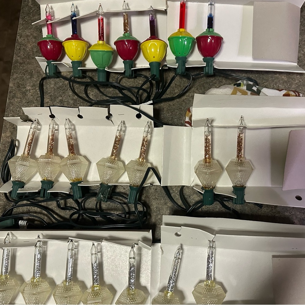 Vintage Bubble Christmas Lights 3 strands $90 each